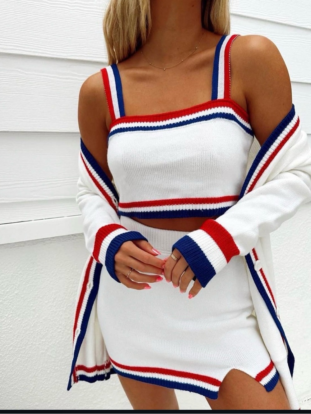 Show Me Your Mumu NWT Below Deck Mini
Skirt XL USA Stripe Knit Patriotic
